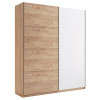 Шкаф-купе без зеркала 2,0*2,4 Асти / Asti Глянец Белый - Дуб Крафт MiroMark AS-89-WB