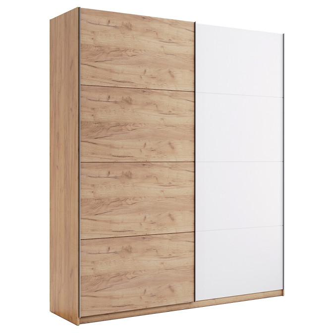 Шкаф-купе без зеркала 2,0*2,4 Асти / Asti Глянец Белый - Дуб Крафт MiroMark AS-89-WB