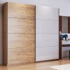 Шкаф-купе без зеркала 2,0*2,4 Асти / Asti Глянец Белый - Дуб Крафт MiroMark AS-89-WB