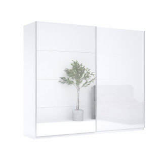 Шкаф-купе 2,0х2,4 с зеркалом Фемели / Family Глянец Белый MiroMark FM-86-WB