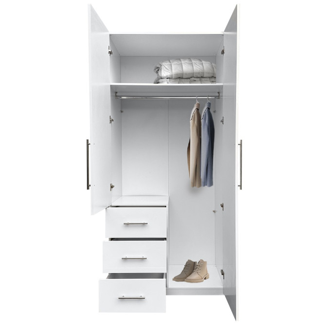 Шафа 2Дв 3Ящ Магнум / Magnum Глянець Білий MG-12-WB