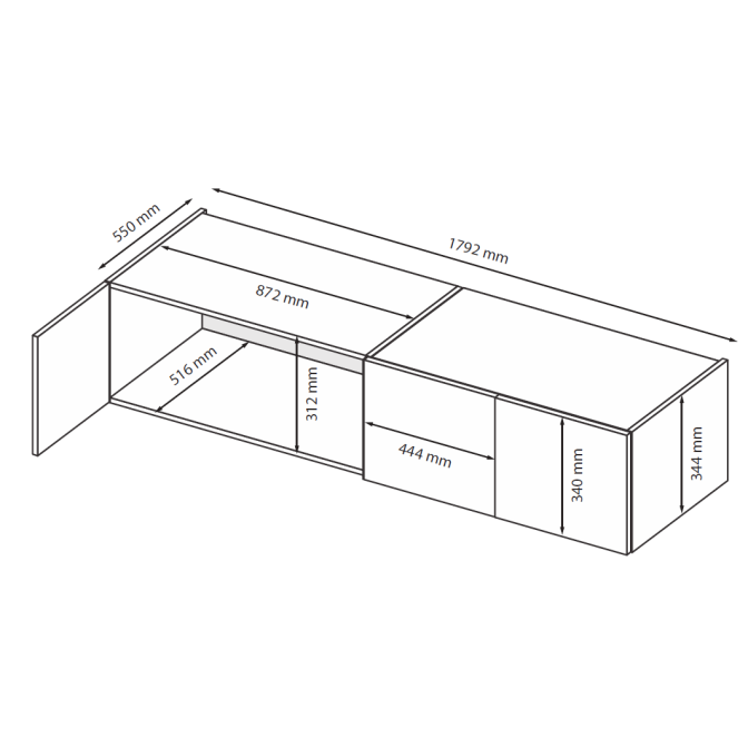 Антресоль 4Дв Тео / Teo Мат Антрацит-Мат Графіт MiroMark TO-04-AG