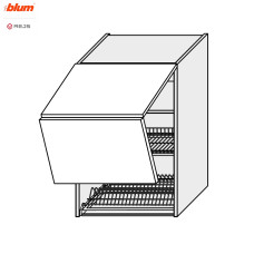 Кухонная секция Мери верхняя 80ВС/900 2дв Сушка Aventos Pro Blum + Rejs MR-588W/9003gl MiroMark