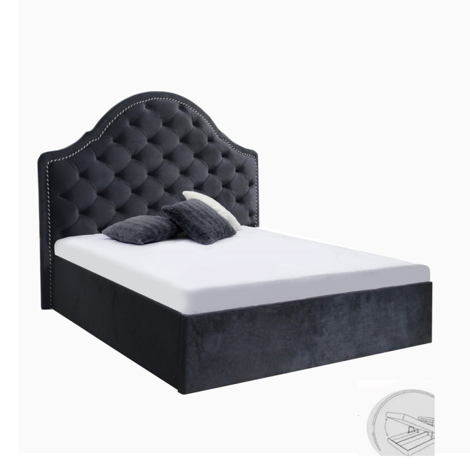 Ліжко М'яка оббивка з підйомним механізмом 1,8х2,0 Мілана / Milana MiroMark SF-48-ML