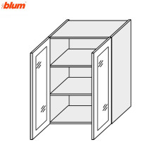 Кухонная секция Винтаж верхняя 80В/720 2дв Витрина Pro Blum VN-487W/9003 MiroMark