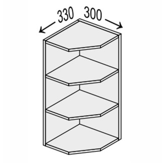 Кухонная секция Валенсия верхняя 30ВЗК/720 Угловое окончание VL-431W MiroMark