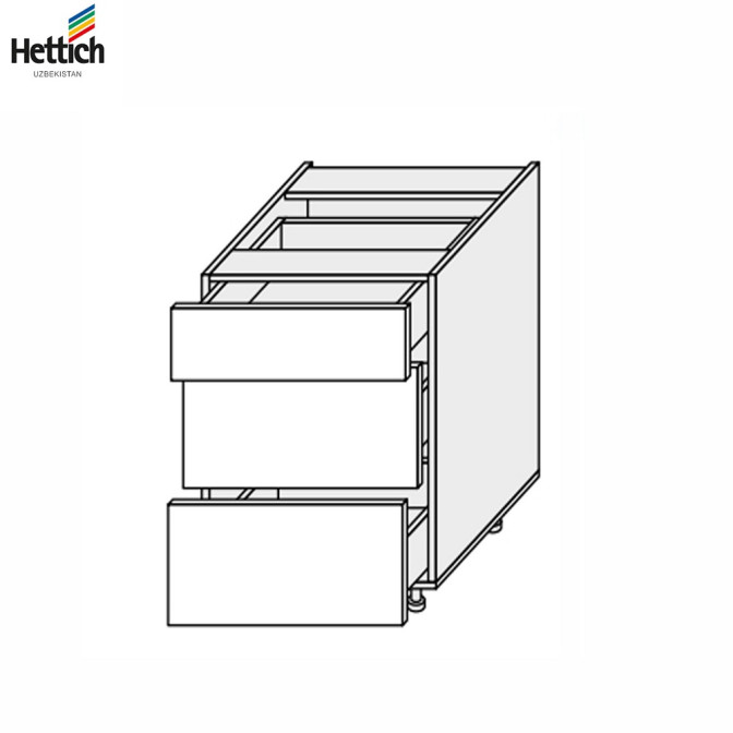 Кухонная секция Мери нижняя 50Н3ШХ/820 Pro Hettich MR-053W/9003gl MiroMark