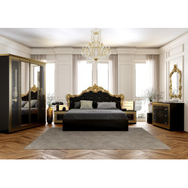 Комплект в спальню 4Дв Дженіфер / Jennifer Глянець Чорний MiroMark