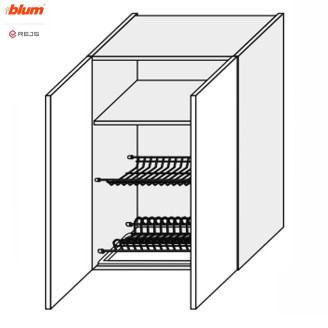 Кухонная секция Валенсия верхняя 80ВС/900 2дв Сушка Pro Blum + Rejs VL-584W/9003 MiroMark Кухонная секция Валенсия верхняя 80ВС/900 2дв Сушка Pro Blum + Rejs VL-584W/9003 MiroMark