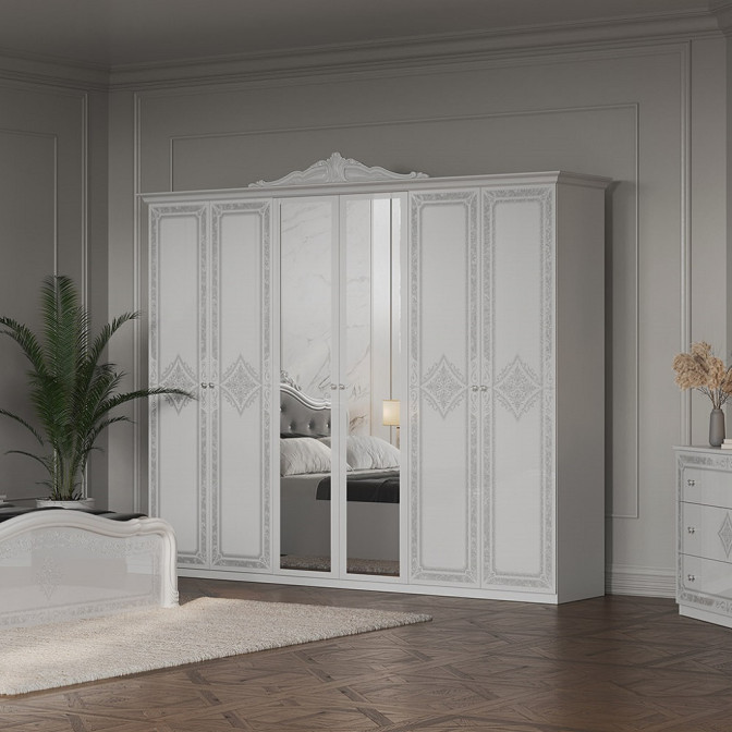 Шкаф Луиза 6Дв с зеркалом MiroMark купить