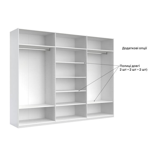 Шкаф Луиза 6Дв с зеркалом MiroMark купить