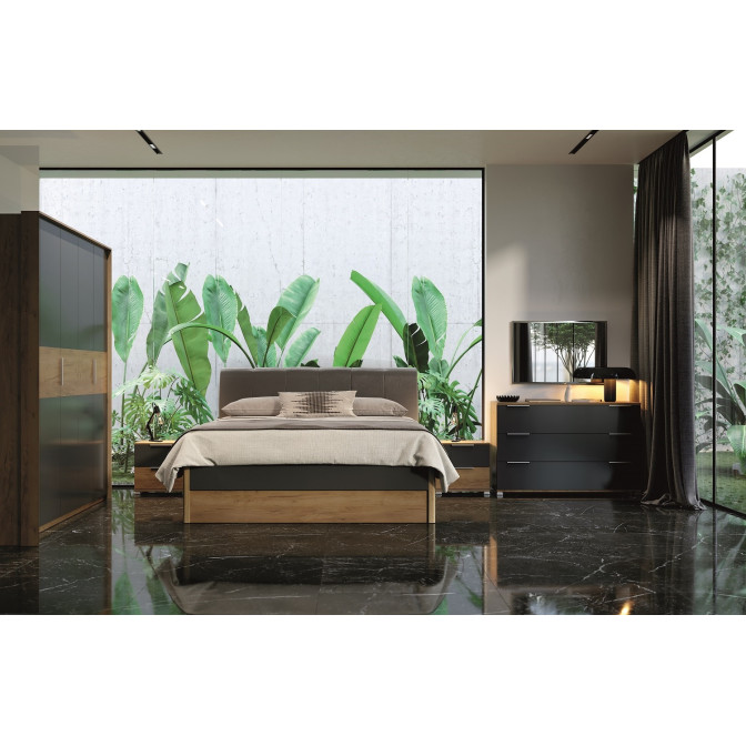 Комплект спальни Рамона 4Д Шкаф 4Дв Кровать 1,6 Тумба 2Шх 2шт Комод 3Шх Зеркало 900х600 MiroMark купить