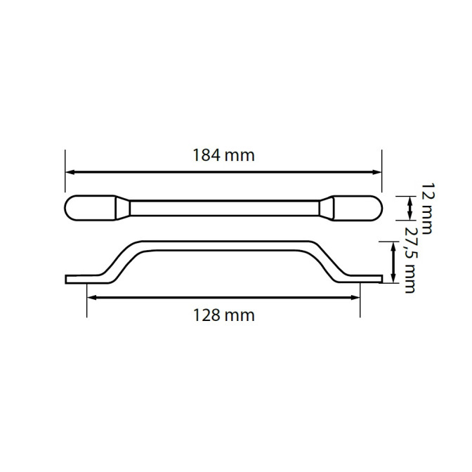 Ручка металлическая СС-128мм HL-16-NK MiroMark