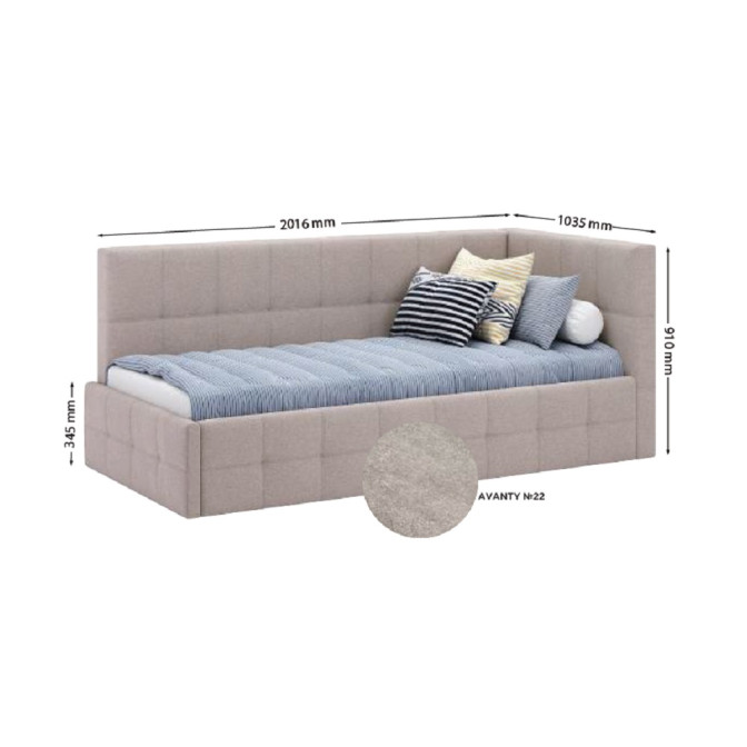 Кровать Мягкая обивка 0,9х2,0 Келли / Kelly MiroMark SF-31-KL