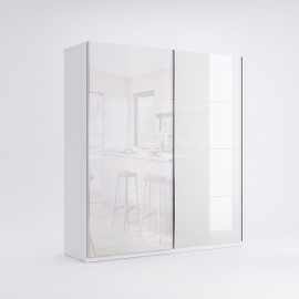 Шкаф-купе 1,5x2,1 Вива / Viva Глянец Белый MiroMark VV-18-WB