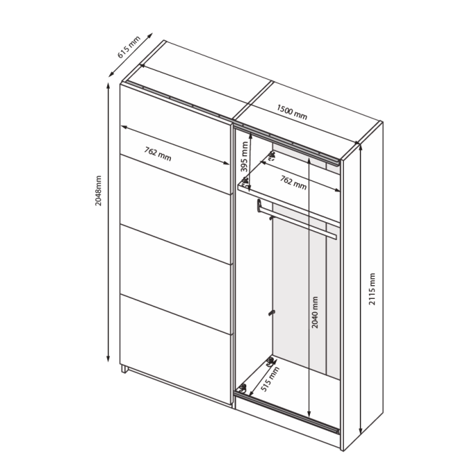 Шкаф-купе Вива Белый глянец MiroMark купить