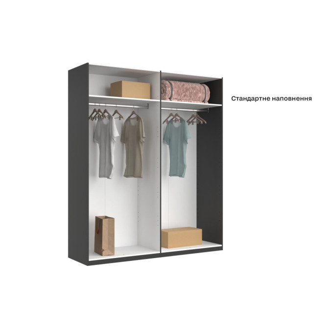 Шкаф 4Дв Энни / Annie Глянец Чёрный MiroMark EN-14-BL