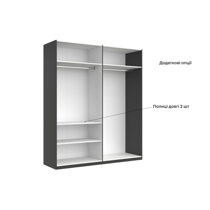 Шкаф 4Дв Энни / Annie Глянец Чёрный MiroMark EN-14-BL