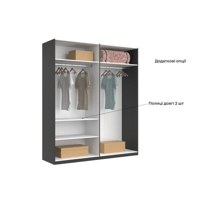 Шкаф 4Дв Энни / Annie Глянец Чёрный MiroMark EN-14-BL