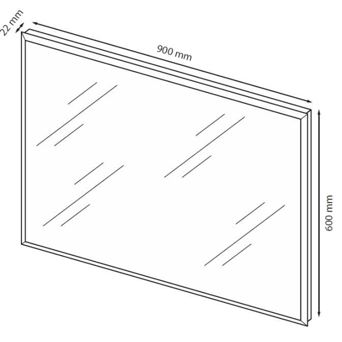 Зеркало 900х600 Линц / Linz MiroMark LI-81-GS