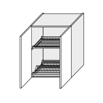 Кухонна секція Валенсія верхня 60ВС/720 2дв Сушка VL-464W/9003 MiroMark