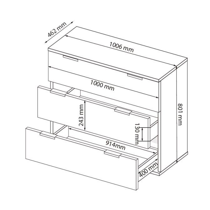 Комод Рамона 3Шх MiroMark купити