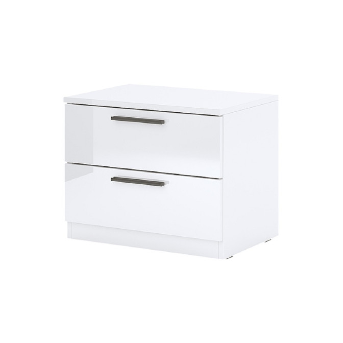 Комплект в Детскую спальню Хеппи / Happy Глянец Белый Шкаф 1Дв, Кровать, Тумба, Стол 4Ящ, Комод 4Ящ MiroMark