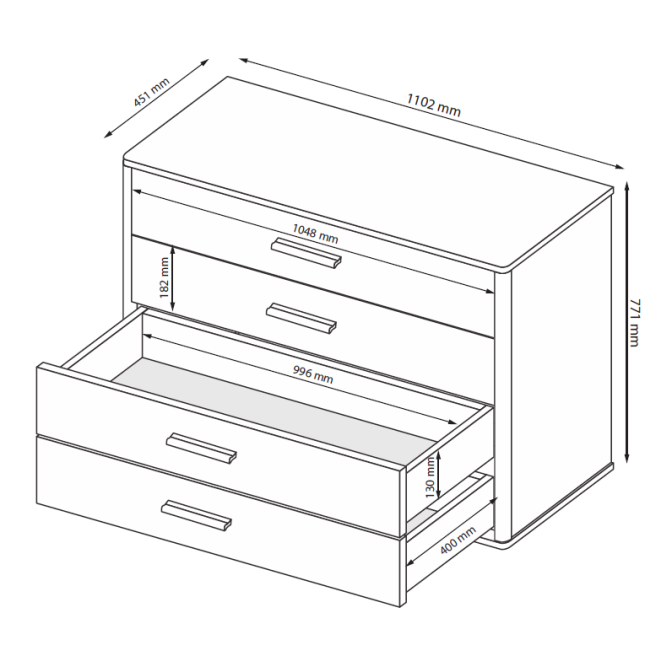 Комод Белладжио 4Шх MiroMark купить