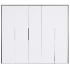 Шкаф 5Дв Лука / Lucca Глянец Белый - Мат Антрацит MiroMark LC-15-WB