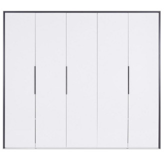 Шкаф 5Дв Лука / Lucca Глянец Белый - Мат Антрацит MiroMark LC-15-WB