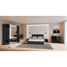 Комплект в спальню 4Дв Энни / Annie Глянец Чёрный MiroMark