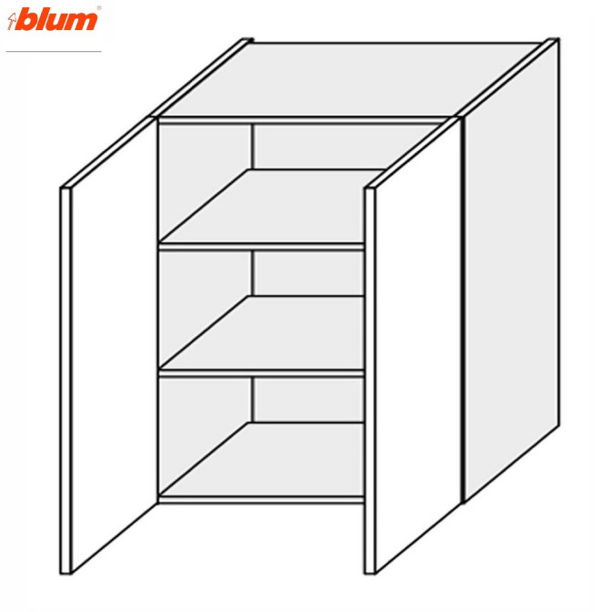 Кухонная секция Валенсия верхняя 80В/720 2дв Pro Blum VL-485W/9003 MiroMark