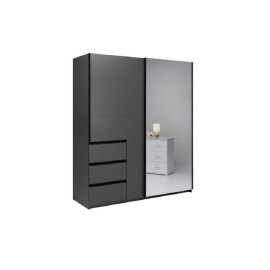Шафа-купе 1.75м 2Дв із дзеркалом Вільма / Wilma Графіт MiroMark WL-17-GT