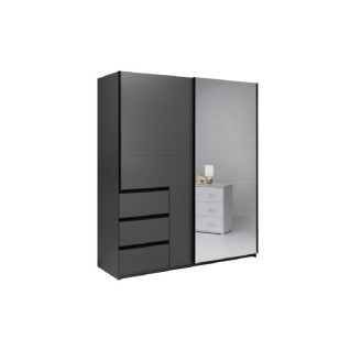 Шафа-купе 1.75м 2Дв із дзеркалом Вільма / Wilma Графіт MiroMark WL-17-GT