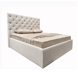 Кровать Мягкая обивка 1,6x2,0 Ривьера / Riviera Светло - Бежевый Велюр MiroMark SF-56-RA/RV