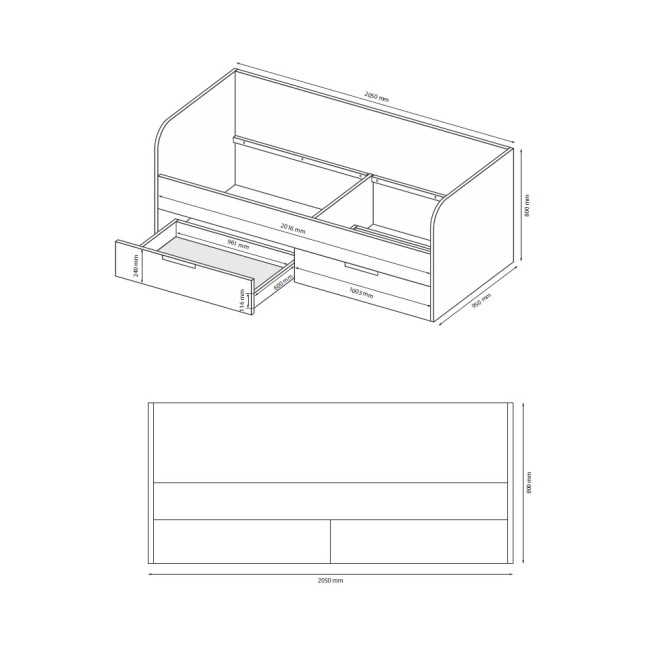 Кровать Хеппи ДСП с каркасом MiroMark купить