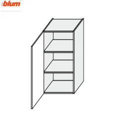 Кухонная секция Мери верхняя 20В/900 1дв Pro Blum MR-521W/9003gl MiroMark