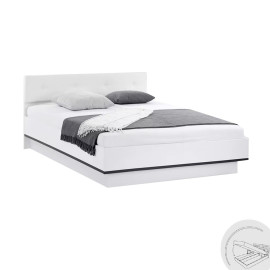 Кровать с подъемным механизмом 160*200 Лука / Lucca Глянец Белый - Мат Антрацит MiroMark LC-46-WB 