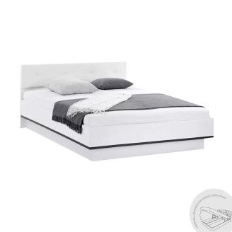 Кровать с подъемным механизмом 160*200 Лука / Lucca Глянец Белый - Мат Антрацит MiroMark LC-46-WB 