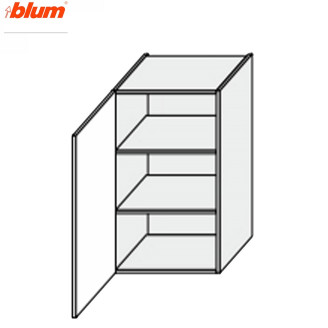 Кухонная секция Мери верхняя 30В/900 1дв Pro Blum MR-533W/9003gl MiroMark