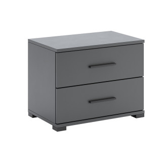 Тумба прикроватная 2Ящ Доминика / Dominika Графит MiroMark DK-52-GT