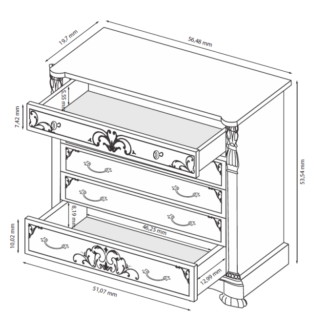 Комод Роселла 5Ш MiroMark купить