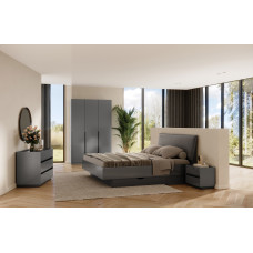 Модульная спальня Тео / Teo Мат Антрацит - Мат Графит MiroMark