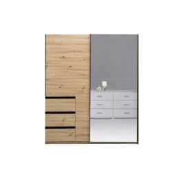 Шафа-купе 1,75х2,1м 2Дв із дзеркалом Тедді / Teddy Дуб Артизан MiroMark TD-25-OA