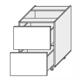 Кухонная секция нижняя Миллениум 80Н2ШХ/820 Телескоп ML-081W/9003 MiroMark