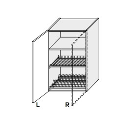 Кухонная секция Миллениум верхняя 60ВС/900 1дв Сушка Левая ML-570W/9003L MiroMark
