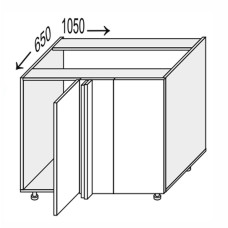 Кухонная секция Глори нижняя угол Н 90° 1050х650/820 1дв GL-093W/01 MiroMark