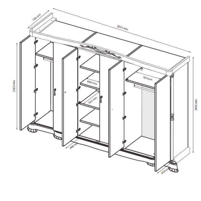 Шкаф Роселла 6Дв MiroMark купить