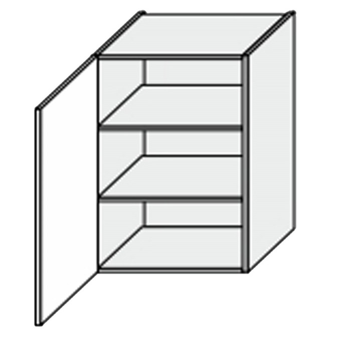 Кухонная секция Мери верхняя 60В/720 1дв MR-460W/9003gl MiroMark