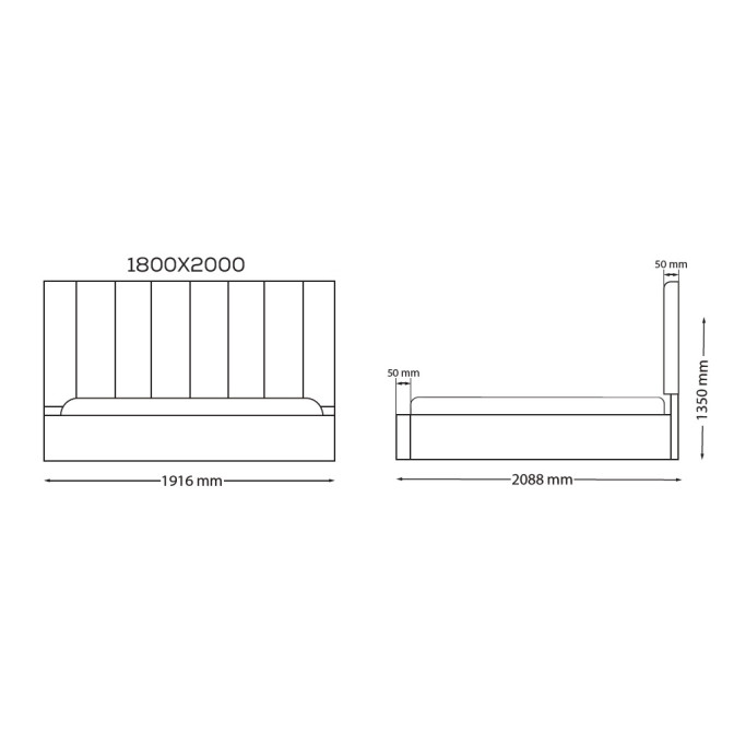 Кровать Мягкая обивка с подъёмным механизмом 1,8x2,0 Диана / Diana MiroMark SF-48-DA